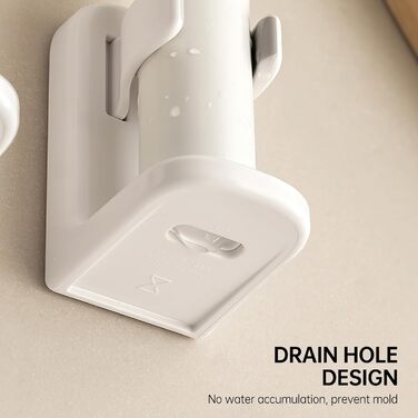 Електрична підставка для зубних щіток Toski (2 шт.), кріплення на стіну без свердління, для електричних зубних щіток, білий