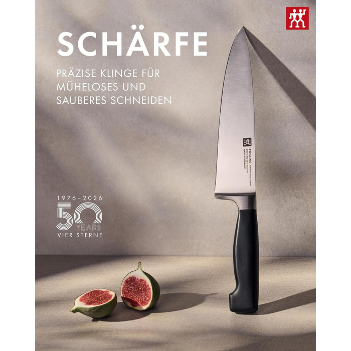 Кухонний ніж Zwilling Vier Sterne 20 см, нержавіюча сталь, Made in Germany