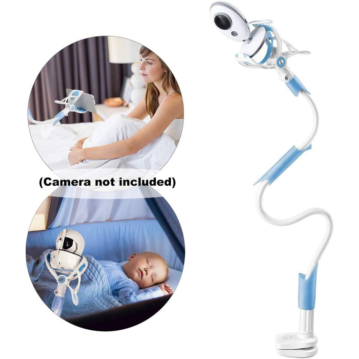 Кріплення для дитячого монітора, гнучка камера, 360° обертання, універсальне для більшості дитячих моніторів