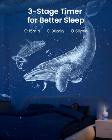 POCOCO Starry Sky Projector, Galaxy Star Projector, Home Planetarium for Kids and Adults; for Bedrooms, Interiors; as Decoration, Sleep Aid, and Relaxation - with 2 Discs (Healing Vibes Gift Box Pink Blue)