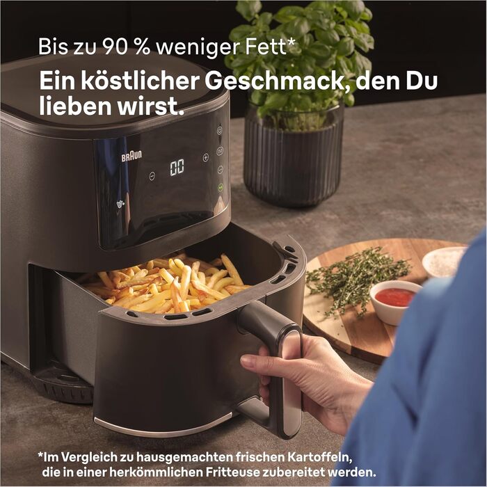 Фритюрниця електрична Braun MultiFry 3 HF 3030, 4.3 л, 1500 Вт, сенсорне управління, 8 програм, чорна