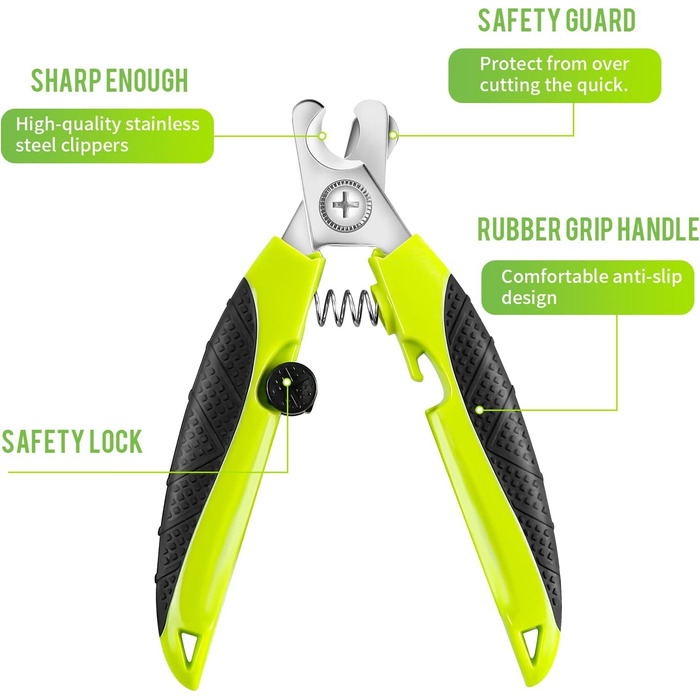 Професійні ножиці для обрізки кігтів собак та котів, великих та середніх порід, з напильником, висока якість