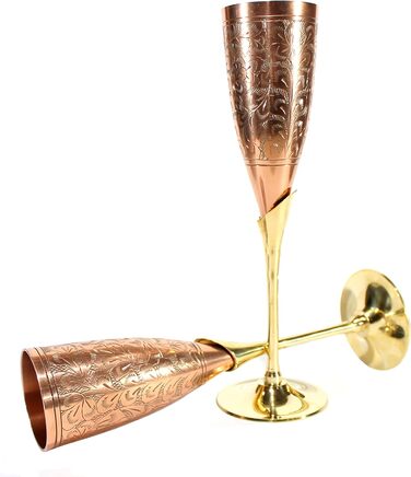 Набір келихів для коньяку та коктейлів StonKraft з мідним покриттям, 2 шт. (мідь, келих для коньяку, келих для коктейлів)