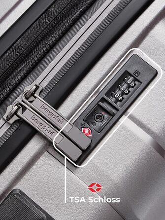 Чемодан середнього розміру з жорстким корпусом | Розкладний валіза-тележка 45 x 27 x 66 см з високоякісного поліпропілену | Унісекс, вага 3,7 кг | Подвійні колеса & TSA-замок (для подорожей) | Відсік для ноутбука (55 см)