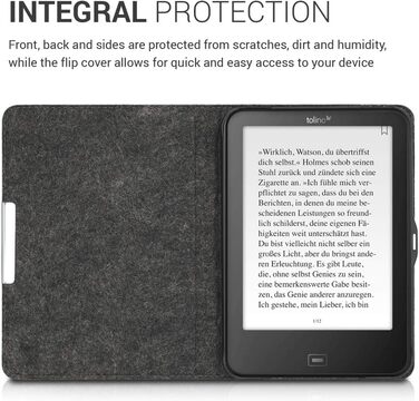 Чохол kwmobile для Tolino Vision 1/2/3/4 HD: тканинний, з принтом зірок, світло-зелений, синій, темно-сірий