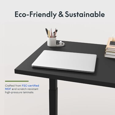 FLEXISPOT Electric Standing Desk - 160x80cm - Height Adjustable Desk with Memory Function (Black)
