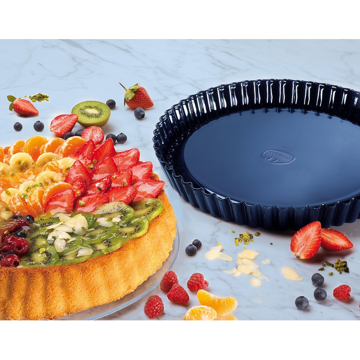 Форма для випікання Dr. Oetker 28 см, емальована, з лопаткою для легкого виймання пирогів, Back-Liebe