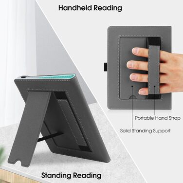 Чохол для електронних книг 6 дюймів: Kindle, Kobo, Tolino, Pocketbook, Sony. Чохол-підставка з петлею для руки, Marble Blue