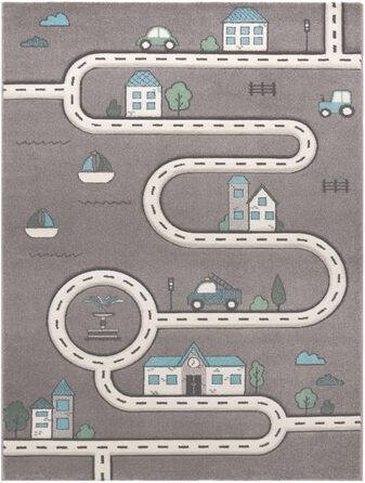 Дитячий килим TT Home Джунглі Зоо Тварини Жираф Змія Лев Мавпа Зелений 140x200 см