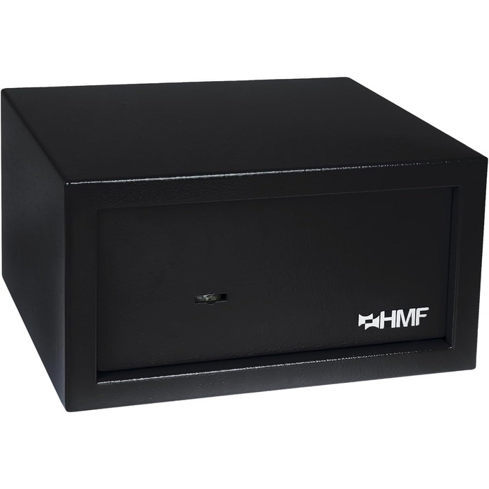 Сейф для меблів HMF 49200-11 з ключем | Сейф для дому (31 x 17 x 19 см, Чорний)