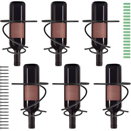 Настінна полиця для вина Happysnow (6 шт.) - органайзер для винних пляшок з металу, з кріпленням