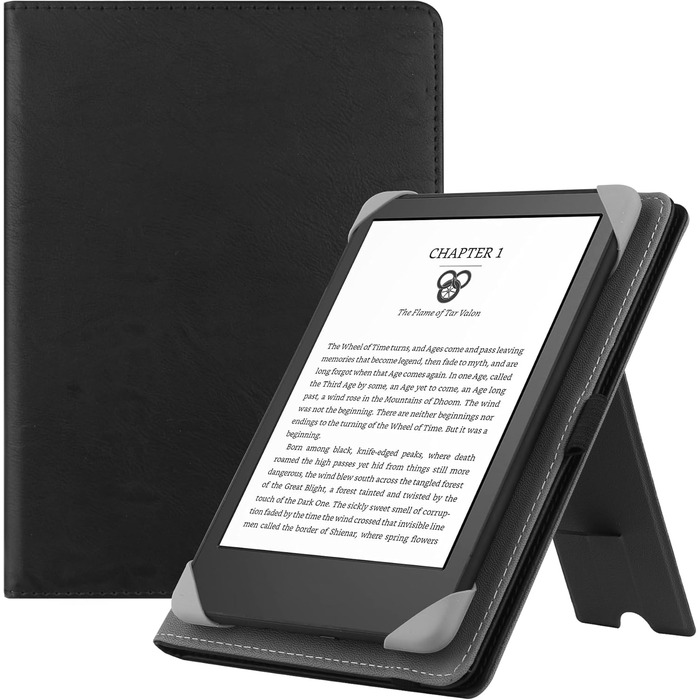 Чохол-книжка для 6-дюймових eReaders: Kindle, Kobo, Tolino, Pocketbook, Sony - чорний
