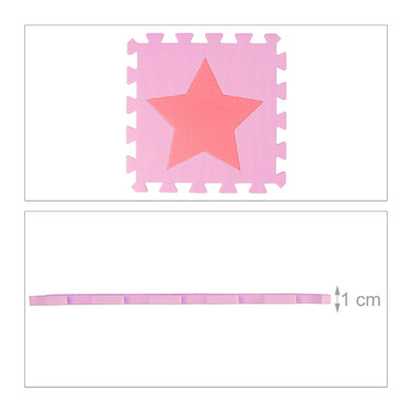 Relaxdays Puzzle Mat Stars