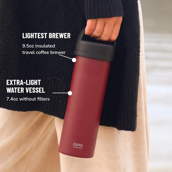 Френч-прес для кави ESPRO Ultralight 475 мл, термос, синій