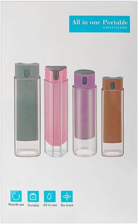 Очиснювач екрану для мобільних пристроїв 2шт (10мл) - для iPhone, монітора, планшета (сірий + рожевий)