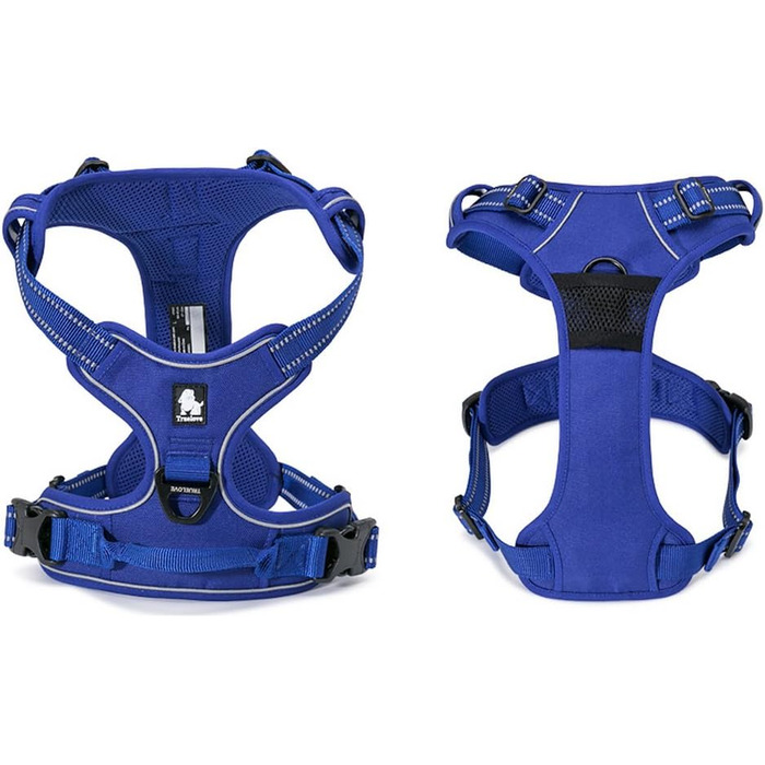 Нашийник для собак Truelove TLH5651, запобігає потягуванню, світловідбиваючі шви, для активного відпочинку (S, Королівський блакитний)