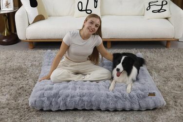 Крісло-лежанка для собак BingoPaw: великі, середні породи, водонепроникне, знімне, неслизьке, 90x60x10 см (3XL: 130x110x12 см, сірий)