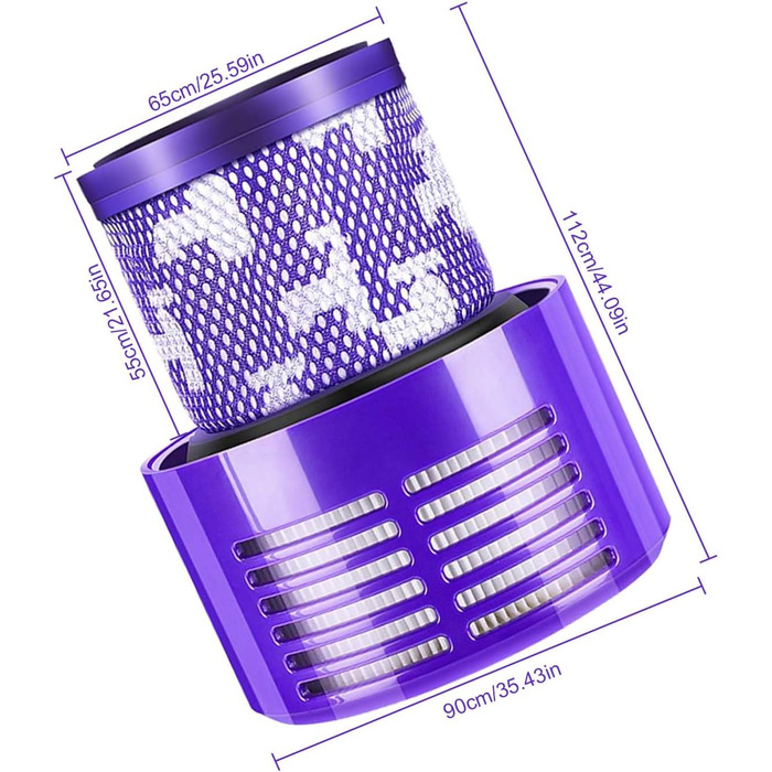Dyson V11 & V15 Dust Bin Replacement - Compatible with SV14, SV17, SV15, SV22, SV28 Models - Fits Part Numbers 970050-01 & 965443-01