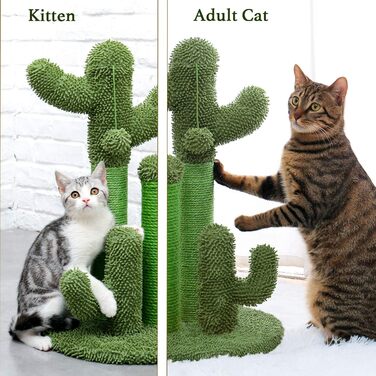 Kratzbaum Kaktus, creative cat tree design, 3 post set, green, L - 42 * 68.5cm, AY405-HZ-L-66GN-B