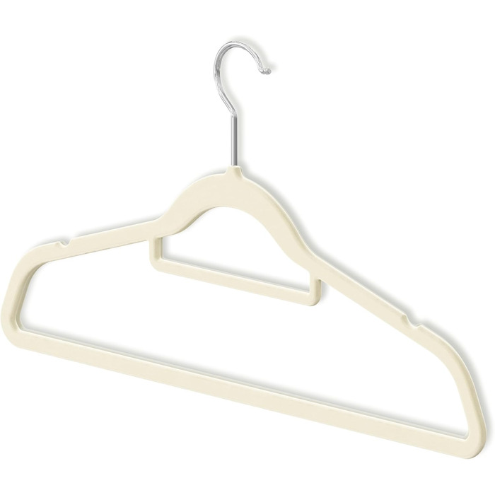 В'язки для одягу OGIVO - набір з 20 шт. - антиковзаючі вішалки для гардеробу - для краваток, з обертовим гачком 360° - з вирізами для плечей (Бежевий)