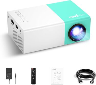 Mini Beamer YG300Plus: Портативний проєктор для дітей, Outdoor, LED Pico Beamer для домашнього кіно, з USB, HDMI, Type-C та пультом ДУ
