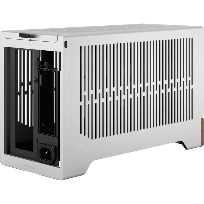 Корпус для ігрового ПК Fractal Design Terra Wood Walnut - mITX, PCIe 4.0, USB Type-C, анодований алюміній (срібло)