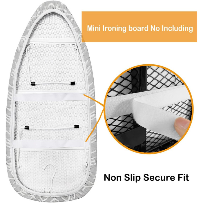 Чохол для прасувальної дошки 30,5 x 81,3 см, 4-шаровий, щільний, теплорефлексний, з еластичними краями