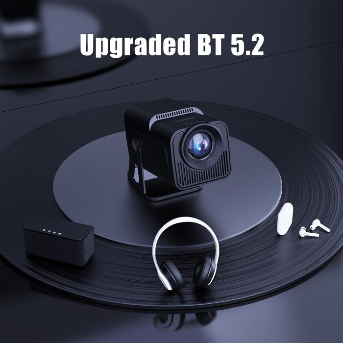 Android 13 проєктор Smart Beamer 1080P з підтримкою 5G WiFi, голосовим асистентом, автоматичною корекцією трапеції та 12000 люмен для домашнього кінотеатру та використання на відкритому повітрі (320ANSI)