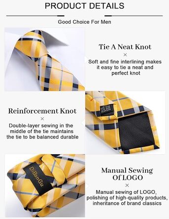 Краватка DiBanGu з шовку, візерунок пає, квітковий принт, комплект: краватка, нагрудна хустинка, краваткова застібка, манжетні кнопки, класичний стиль для весілля та свят