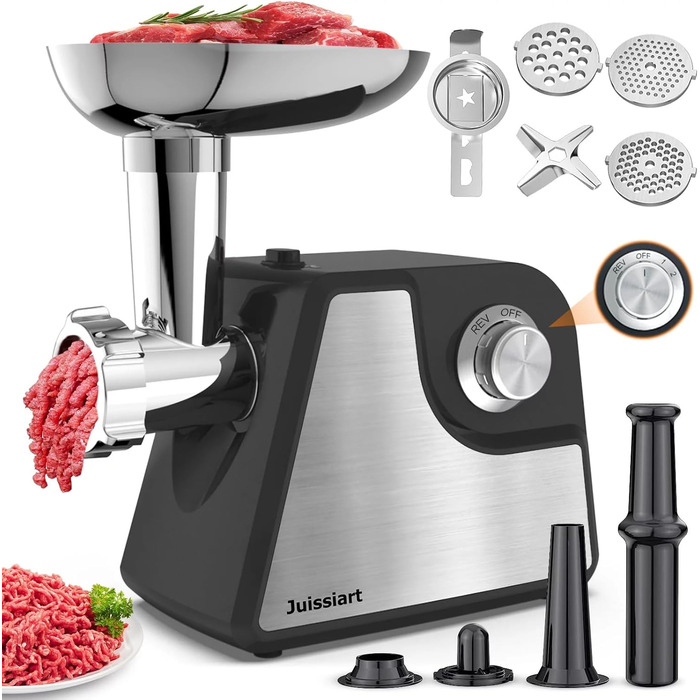 Electric Meat Grinder & Sausage Maker - Stainless Steel with Accessories