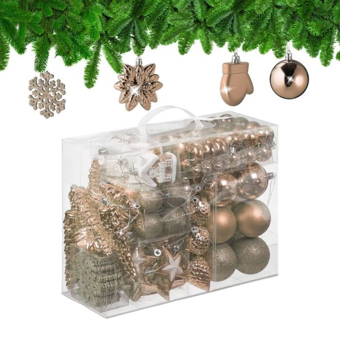 Relaxdays Set of 100 Christmas Baubles
