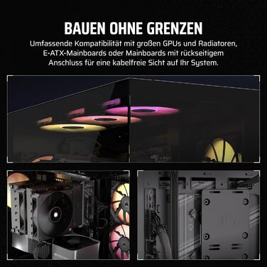 Корпус ПК CORSAIR 3500X Mid-Tower ATX з панорамним склом, підтримка перевернутої схеми материнської плати, 3 вентилятори CORSAIR RS120, білий колір