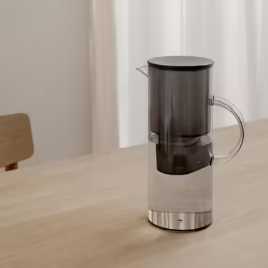 Stelton Water Filter Pitcher EM77 - Compatible with Brita Water Filter Cartridges - Modern Style Plastic Water Pitcher - Reduces Chlorine and Limescale - 2 Liters, Tinted