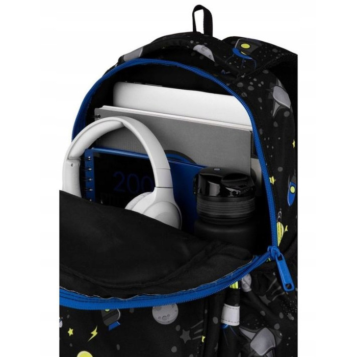 Багатовідсінковий шкільний рюкзак CoolPack, чорний, 21 л