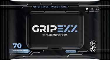 GRIPEXX Shoe Cleaner Wipes, 70 Shoe Wipes, Removes Dirt, Grime & Provides Traction, 2-in-1 Multipurpose Sneaker Wipes for Basketball Shoe Grip & Sneakerheads