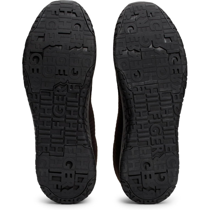 Чоловічі кросівки Tommy Hilfiger Runner Knit Rib чорного кольору, 43 EU