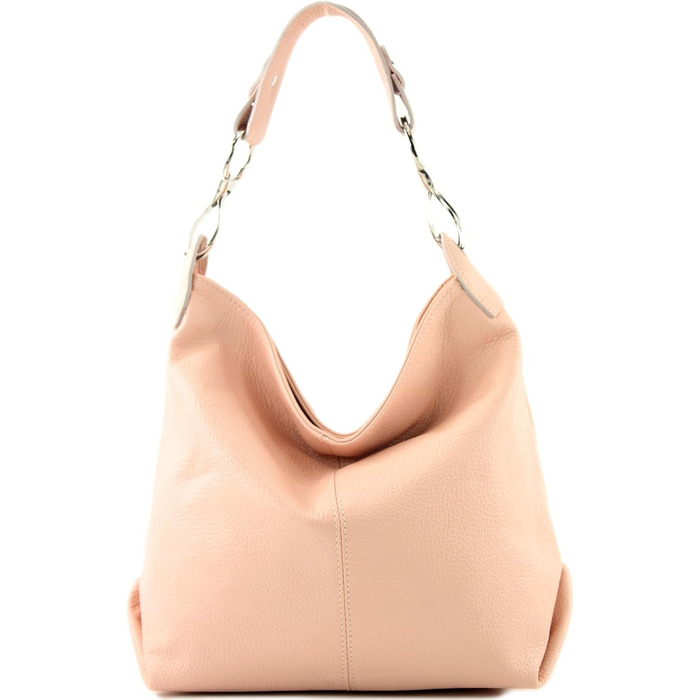 Жіноча шкіряна сумка через плече Modamoda T168 ручної роботи, Італія (Рожева)