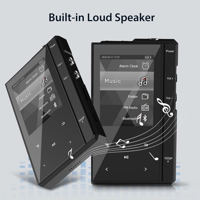 MP3-плеєр Phinitec Z6 з Bluetooth 5.0, металевим корпусом та IPS-дисплеєм 2.4
