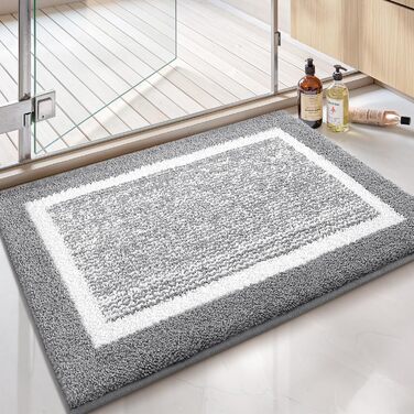 Килимок для ванної кімнати Color & Geometry, сірий, 40x60 см, антиковзаючі, швидковисихаючий