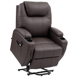 HOMCOM Lift Chair, Reclining, Recliner with Cup Holder & Storage Pouch, Remote Control | Aosom