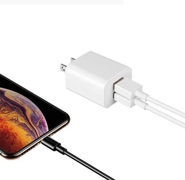 Зарядний пристрій USB-C 2-в-1, 4 порти 40W, швидка зарядка PD 3.0 для iPhone 17/16/15/14/13/12/11 Pro/Max/Plus/XR/XS, iPad, Samsung