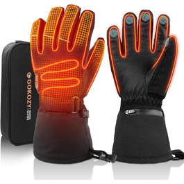 Гірськолижні рукавички з підігрівом Gokozy для чоловіків та жінок, 5000mAh акумулятор, 3 режими нагріву, для зимових видів спорту та походів, подарунок на Різдво та День подяки, розмір M, для холодної погоди