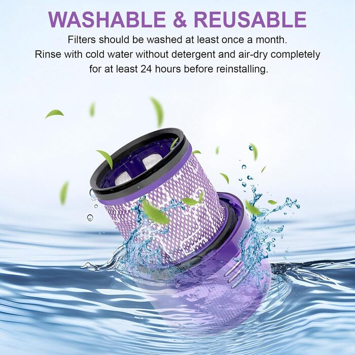 Фільтри для пилососа Dyson V11/V15 (3 шт) - Waitley, сумісні з SV14, SV17, SV22 Detect Animal, Absolute, Extra, Pro, Torque Drive (#970013-02)