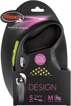 Гнучкий поводок для собак Flexi Design, 5 м, зелений, до 50 кг