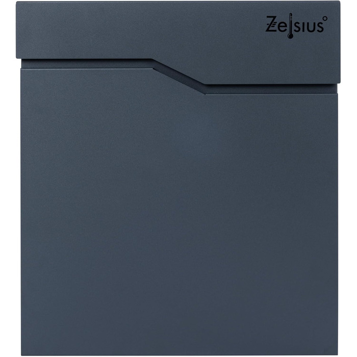 Поштова скринька Zelsius Wave з відділенням для преси, антрацит RAL 7016, з механізмом плавного закриття | Настінна або стійкова установка