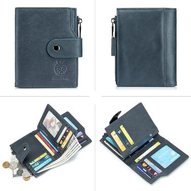 MsiDtsoy Leather Wallet for Men, with RFID Protection, Genuine Leather Wallet for Men, Wallet, Cardholder, Leather Wallet in Portrait Format, Vintage Genuine Leather Wallet with Gift Box