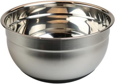 MOON HOME Миска для перемішування Big Turbulence, з гумовим протиковзким дном, з нержавіючої сталі, придатна для миття в посудомийній машині, ідеальна для приготування та випікання, міцна кухонна миска, Ø24 x 13 см, велика