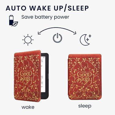 Чохол-книжка kwmobile для Kobo Clara 2E / Tolino Shine 4 - з візерунком єгипетських ієрогліфів (золото, чорний, темно-синій, жовтий)