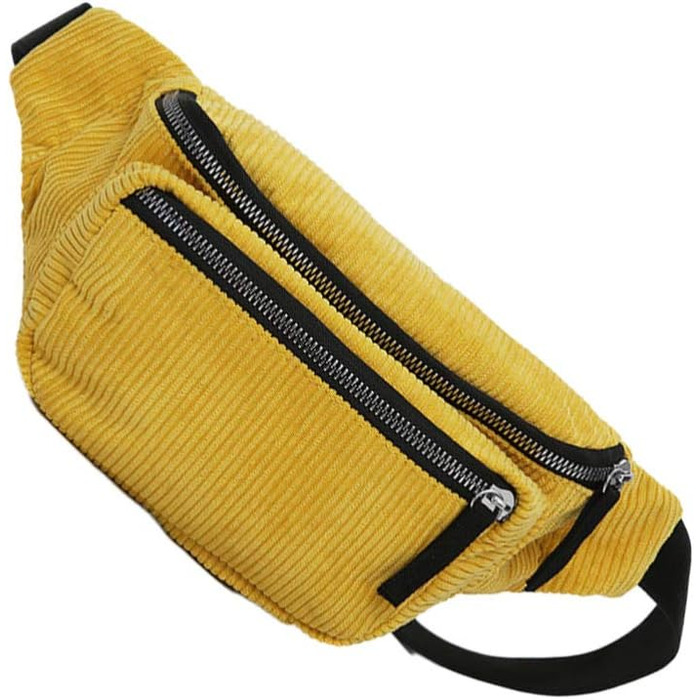 Жіноча бананка VALICLUD (2 шт.) - поясна сумка на талію, сумка через плече, зелена (жовта)