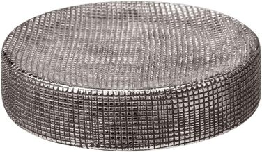 Підставка для мила WENKO Rivara, керамічна мильниця для мила, Ø 10 x 2,5 см, срібна